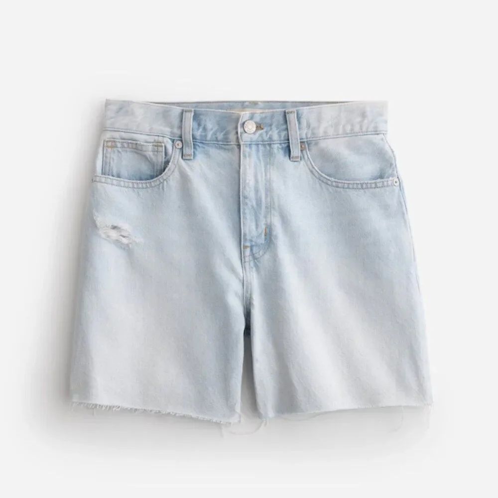 Madewell NQ236 The 90s Mid-length Jean short Pearlman was size 24 Repaired